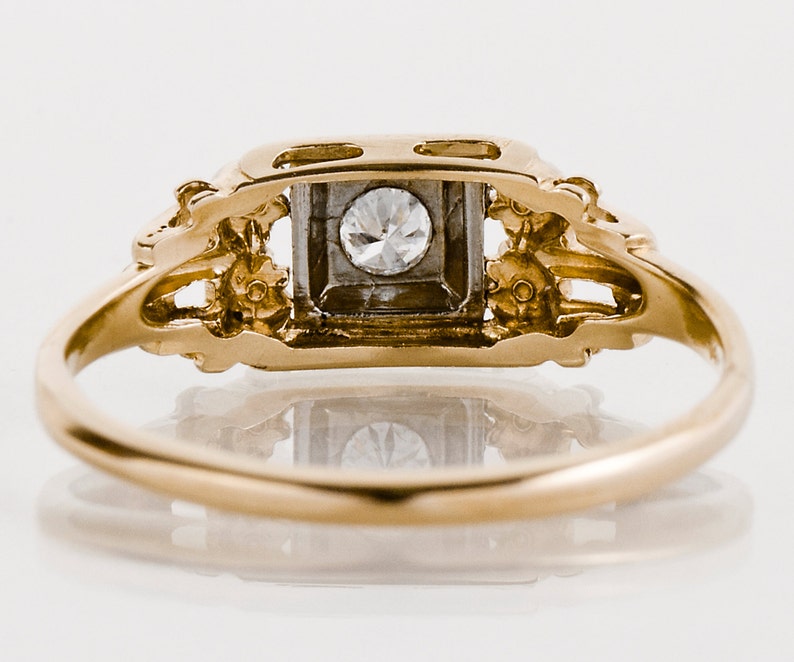 Vintage Ring Vintage 1940/'s 14k Yellow Gold Diamond Promise Ring