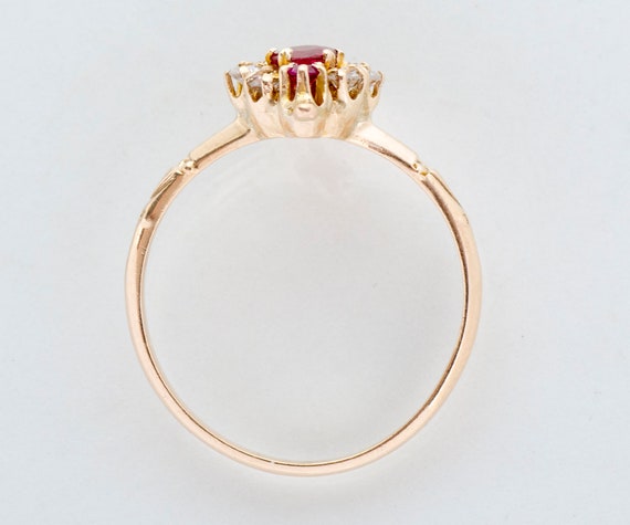Antique Ring - Antique Victorian 14k Rose Gold Ru… - image 4