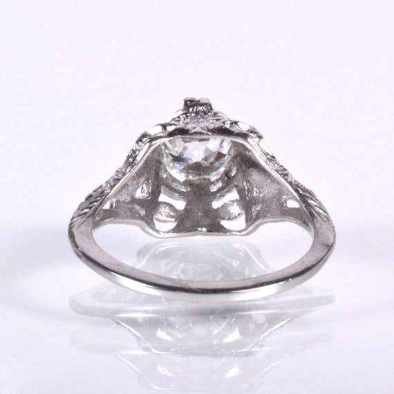 Antique Engagement Ring - Antique Platinum 1.01ct… - image 3