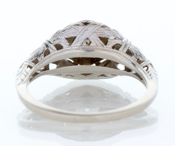 Antique Engagement Ring - Antique 1920's 18k Whit… - image 3