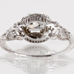 Antique Engagement Ring Antique Edwardian 18k White Gold Diamond Engagement Ring image 3