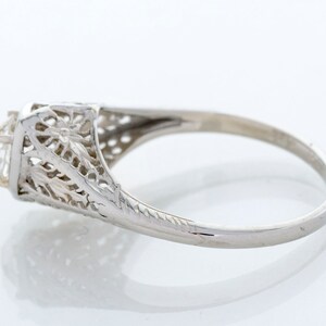 Antique Engagement Ring Antique Edwardian 18k White Gold Diamond Engagement Ring image 2