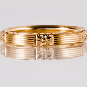 Antique Wedding Band - Antique 1920s 14K Yellow Gold Mens Wedding Band