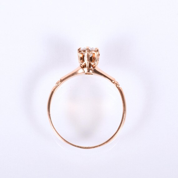 Antique Engagement Ring - Antique 10k Rose Gold Diamond Engagement Ring View 4