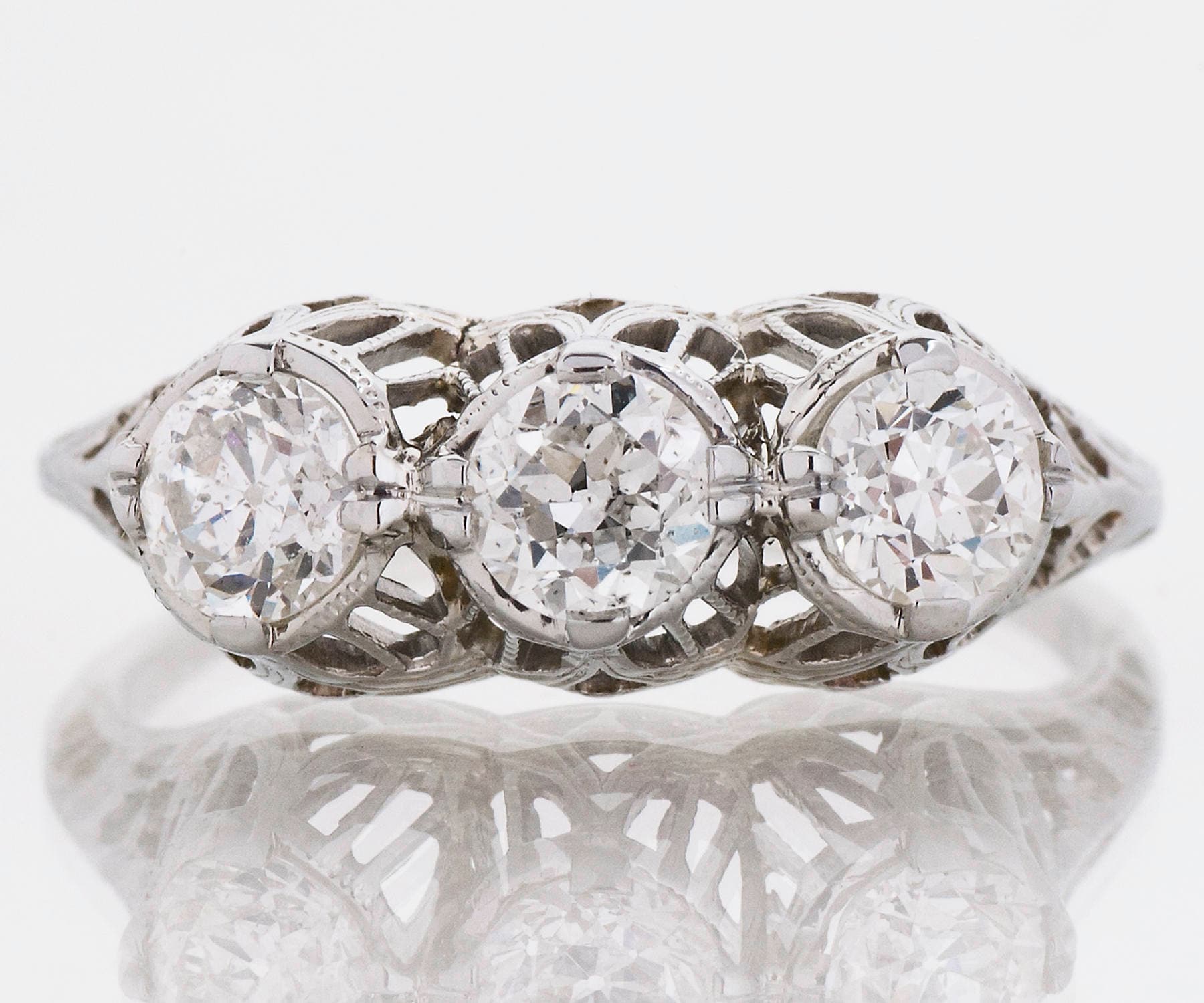 Antique Three Stone Diamond Ring