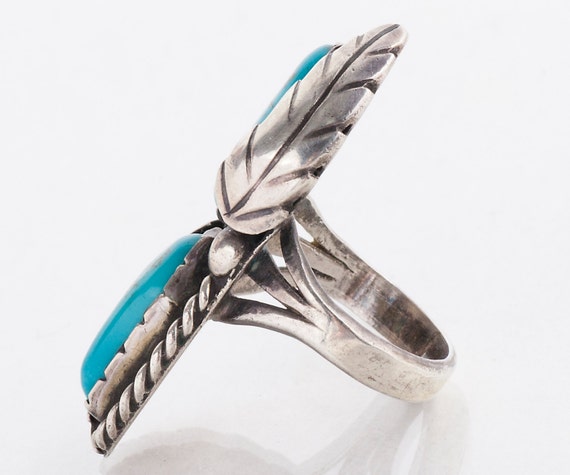 Turquoise Ring - Vintage Native American Sterling Silver and