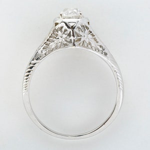 Antique Engagement Ring Antique Edwardian 18k White Gold Diamond Engagement Ring image 4