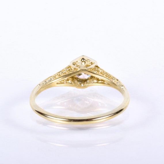 Antique Engagement Ring - Antique Edwardian 14k T… - image 3
