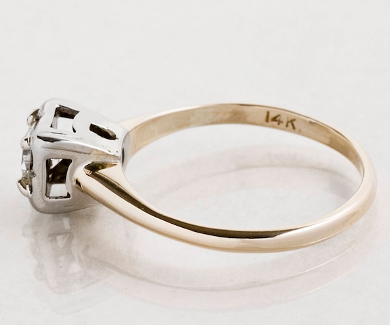 Vintage Engagement Ring - Vintage 1940's 14k Two-… - image 2