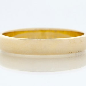 Vintage Wedding Band - Vintage 14k Yellow Gold Engraved 1952 High Polish Wedding Band