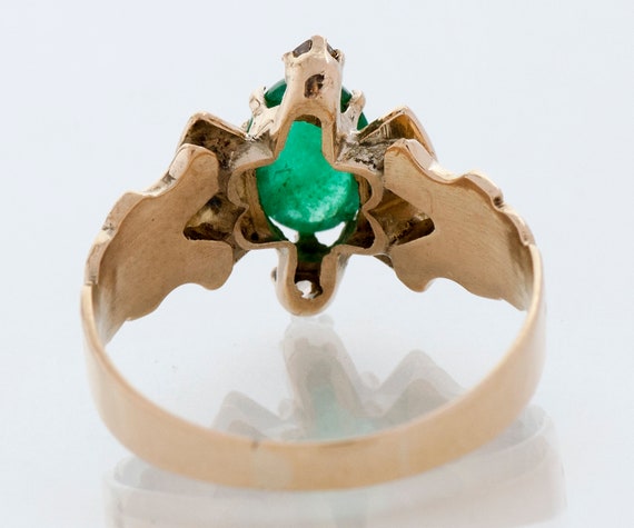 Antique Ring - Antique Victorian 10k Rose Gold Em… - image 3