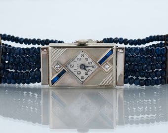 EKCO ステンレス まとめ売り ヴィンテージ アンティーク　U.S.A Antique Watch - Antique Ladies Elgin Art Deco 1928 Sapphire