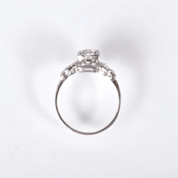 Antique Engagement Ring - Antique Art Deco Platin… - image 3