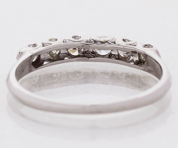 Antique Wedding Band - Antique Platinum Diamond Wedding Band View 3