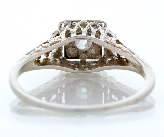 Antique Engagement Ring - Antique 1920's 18k Whit… - image 3