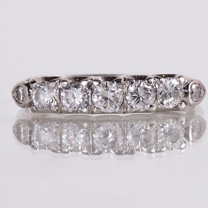 Vintage Wedding Band - Vintage Platinum Diamond Wedding Band