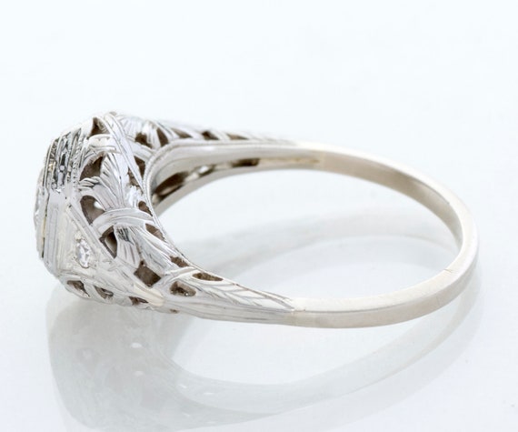 Antique Engagement Ring - Antique 1920's 18k Whit… - image 2