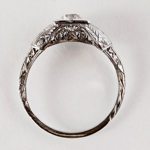 Antique Engagement Ring Antique Victorian 18k White Gold Diamond Engagement Ring image 4