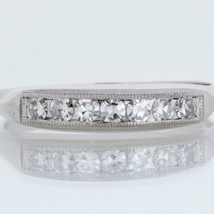 Vintage Wedding Band - Vintage Platinum Diamond Wedding Band