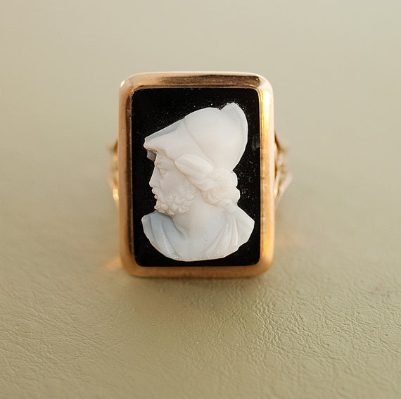 Adi Paz Men's 14K Gold Onyx Signet Ring 