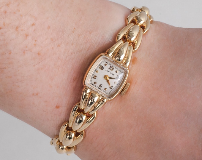 Antiquey 12kt Black Gem Watch