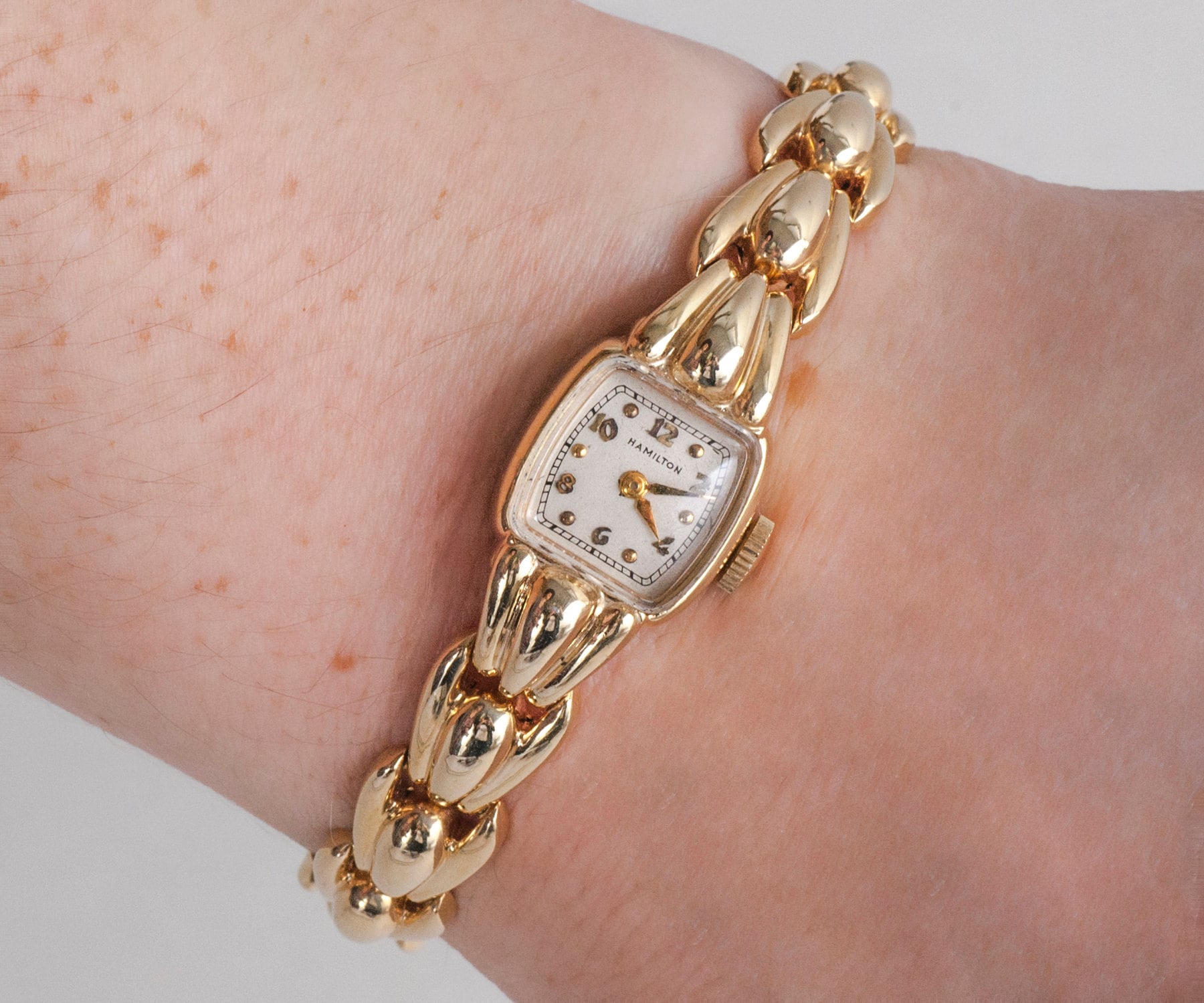 Hamilton 14k Gold Filled L & K Ladies Wristwatch Speidel