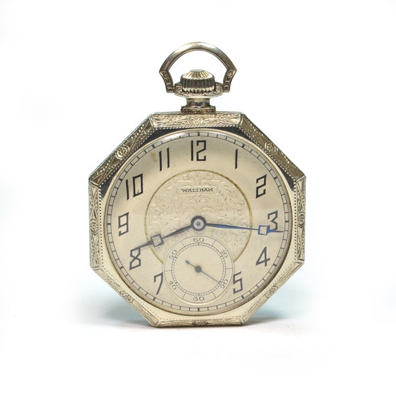 Waltham oro bolsillo de antiguo reloj - Etsy México