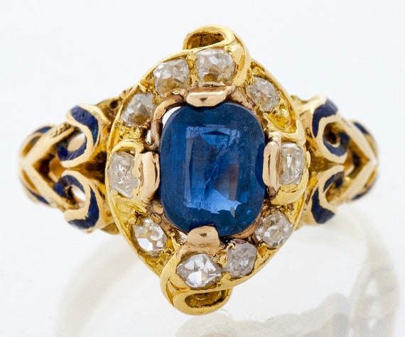 Antique Ring - Antique Victorian 18k Yellow Gold S