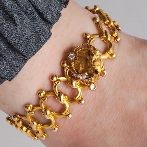 Antique Bracelet - Antique Early 1900&#39;s 14k Yellow Gold Expandable Horse Bracelet