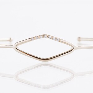 Diamond Bangle - 18k White Gold Diamond Bangle Bracelet
