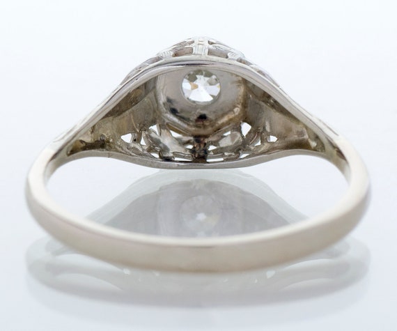 Antique Engagement Ring - Antique 1910's 18k Whit… - image 3