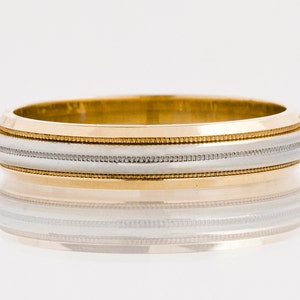 Vintage Wedding Band - Vintage 1940&#39;s 14k Two-Tone Wedding Band