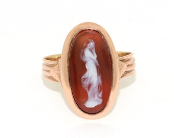 Antique Victorian Cameo in 15k Rose Gold