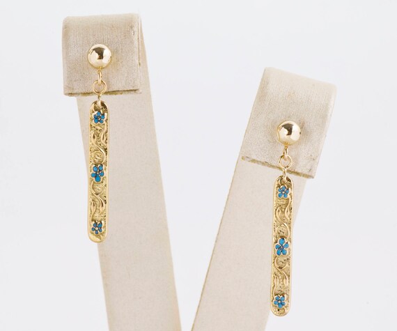 Antique Earrings - Antique Yellow Gold Lingerie Pi