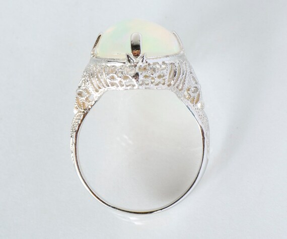 Antique Ring - Antique 1910's 14k White Gold 4.27… - image 4