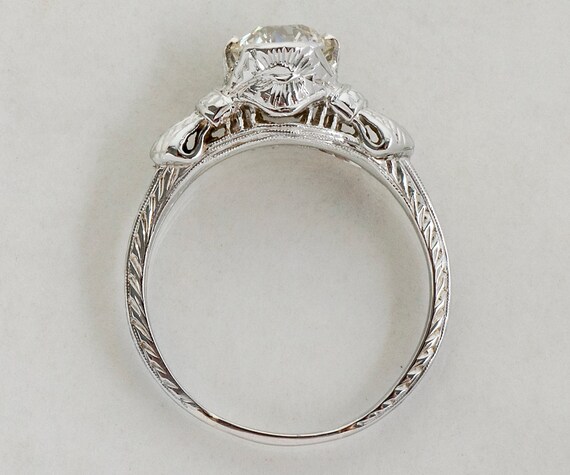 Antique Engagement Ring - Antique Art Nouveau 18k… - image 4
