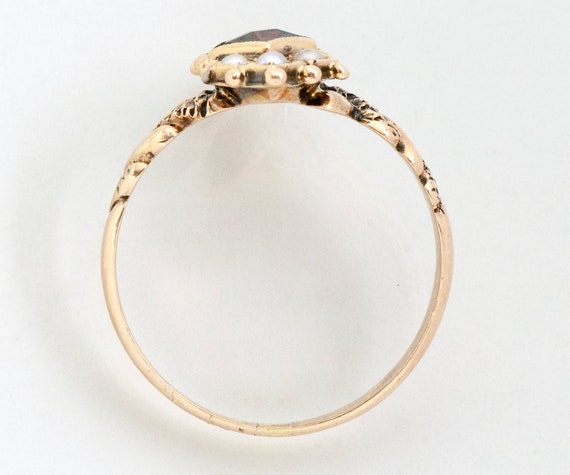 Antique Ring - Antique Victorian 10k Rose Gold Se… - image 4