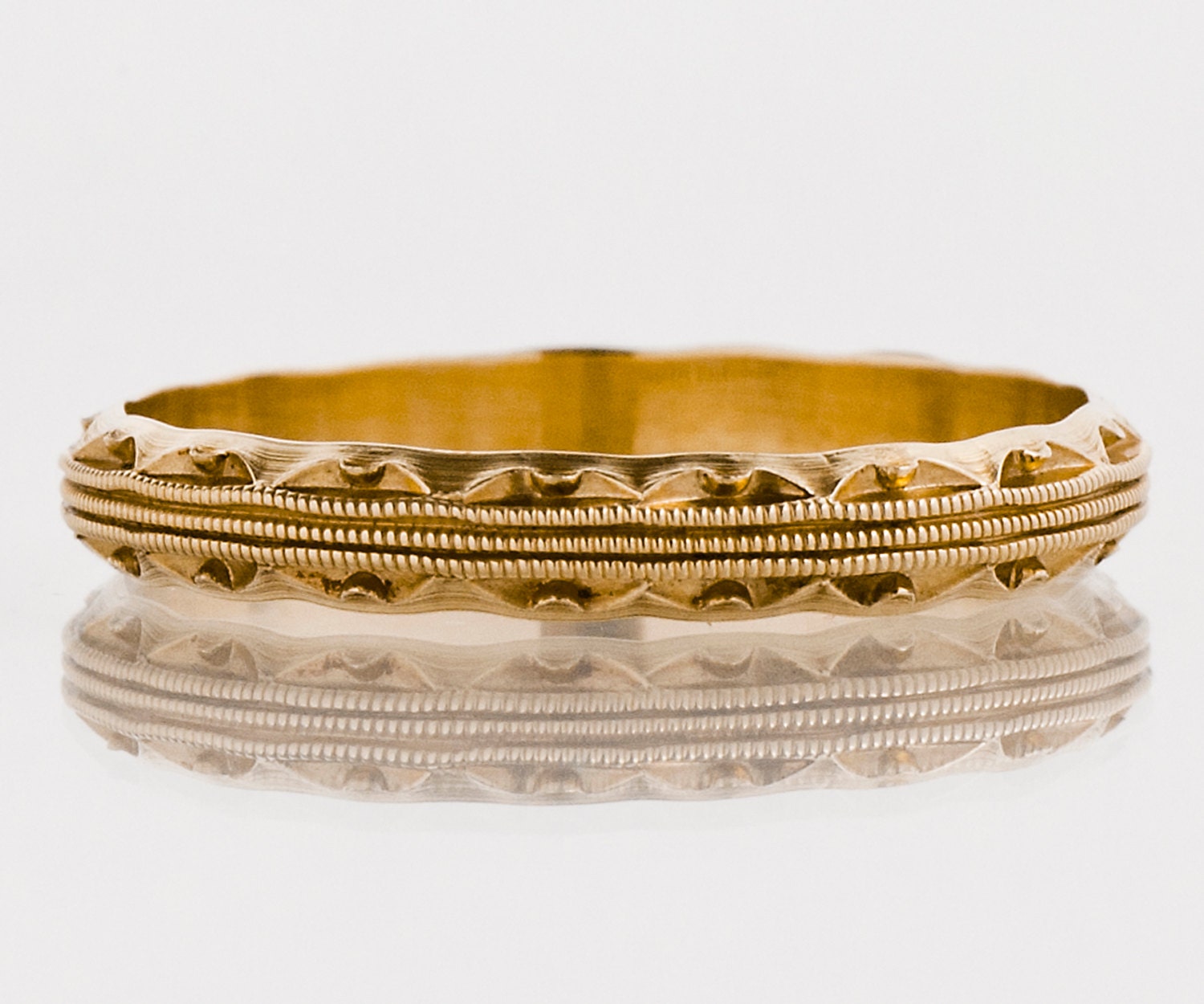 Antique Wedding Band - Antique 1920's 14k Rose Gold Wedding Band