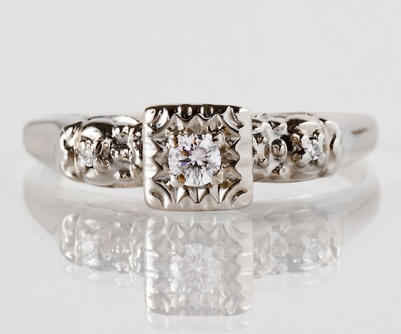 Etsy vintage diamond rings deals