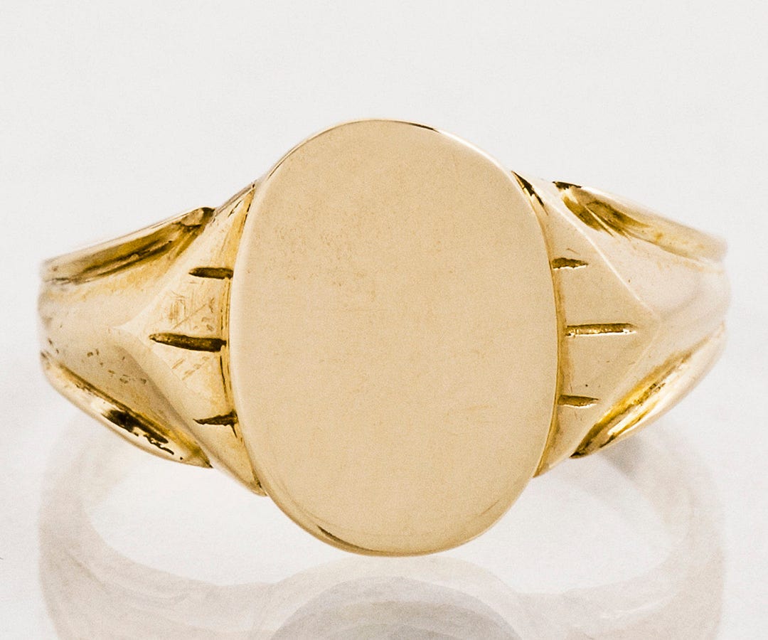 Antique Ring Antique 1930's Yellow Gold Ladies Signet - Etsy