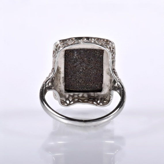 Antique Ring - Antique 14k White Gold Filigree 3.… - image 3