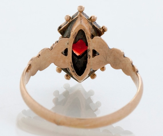 Antique Ring - Antique Victorian 10k Rose Gold Se… - image 3