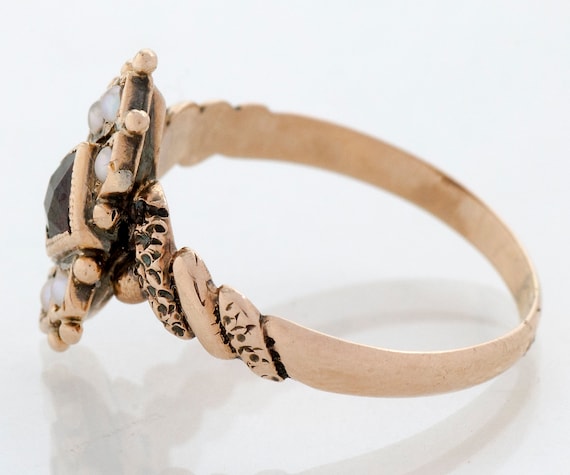 Antique Ring - Antique Victorian 10k Rose Gold Se… - image 2