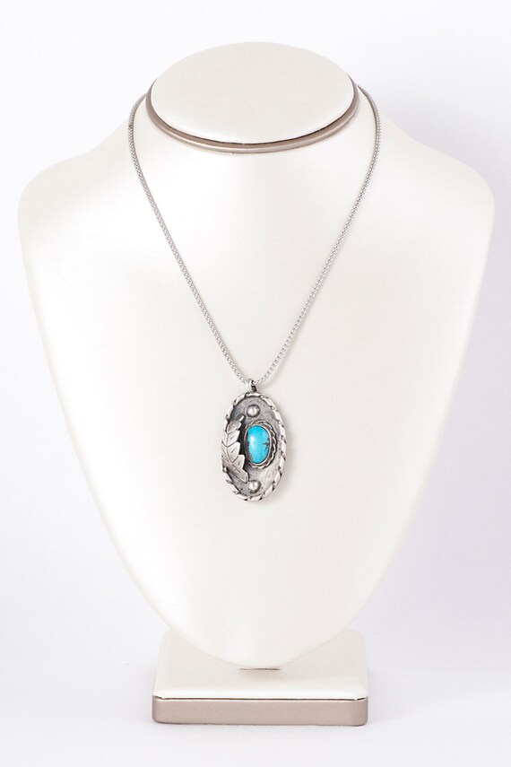 Vintage Necklace - Vintage Navajo Sterling Silver & Turquoise