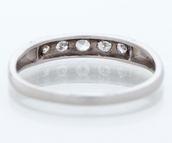 Antique Wedding Band - Antique Platinum Diamond Wedding Band View 3