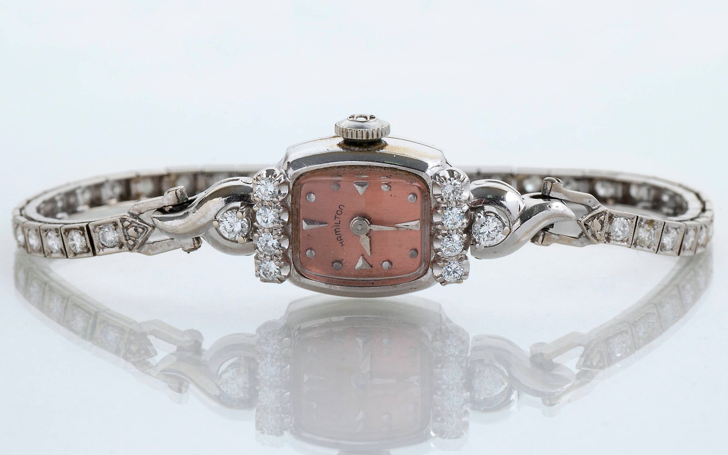 Vintage Watch Vintage Ladies 1950 s Hamilton 14k White Gold