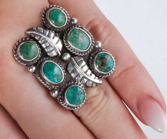 Vintage Ring - Vintage Sterling Silver Turquoise … - image 5