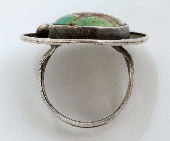 Vintage Ring - Vintage Green Turquoise Sterling S… - image 4