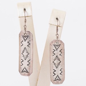 Vintage Earrings - Vintage Navajo Sterling Silver Dangle Earrings