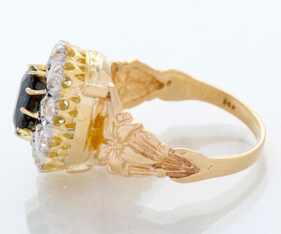 Antique Ring - Antique Victorian 14k Two-Tone Sap… - image 2